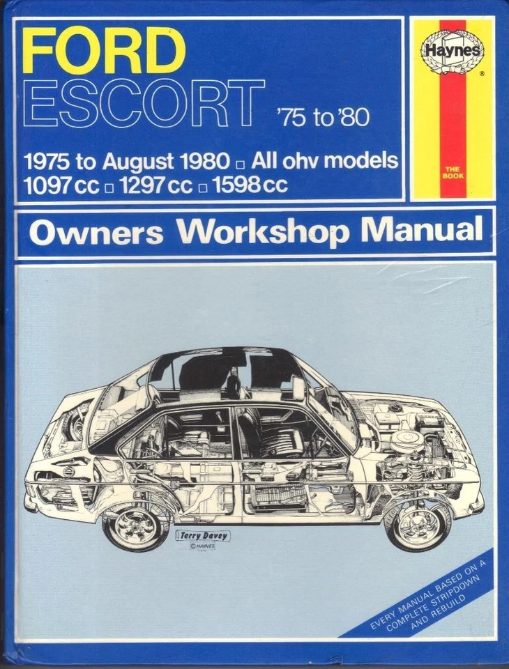 FORD ESCORT MK2,L,GL,POPULAR,GHIA,1600 SPORT,HARRIER,VAN HAYNES MANUAL 1975-1980 - Image 1 of 1