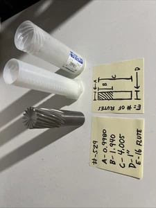 VHM Schaftfräser 16-flötig 1”-Schaft 1”-Fräser 2”-Nutenlänge (Fräsen CNC) - Bild 1 von 5