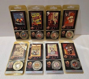 Lot of 8 Different Disney Decade Coins Coins Mickey All Sealed NOS - Picture 1 of 17