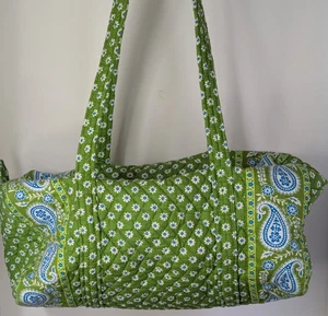Bolso de Lona Vera Bradley Verde Manzana Fin de Semana Noche Pequeño - Imagen 1 de 5