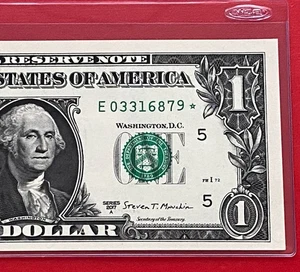 2017A STAR NOTE $1 DOLLAR BILL (RICHMOND E) Short Print UNCIRCULATED - Bild 1 von 3