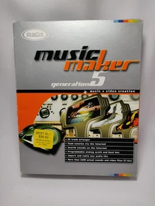 MUSIC MAKER Generation 5 Software DAW 3 CD Disc By MAGIX Vintage Y2K Techno 2000 - Foto 1 di 5
