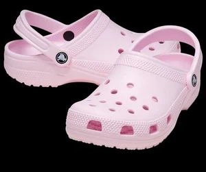 Crocs Clásico Zueco Unisex Sin Cordones Mujer Zapato Ultra Ligero Sandalias Rosa Talla 3-5 - Imagen 1 de 9
