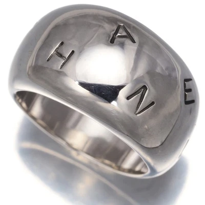 Auth CHANEL Ring Logo US6.75 925 Sterling Silver - Image 1 of 4