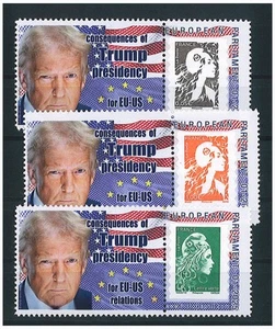 France 01-2025: 3 vignettes MARIANNE EUROPEAN PARLIAMENT EU-USA TRUMP PRESIDENCY - Picture 1 of 1