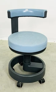 Sirona taburete con ruedas silla de tratamiento silla de trabajo azul Siemens dentista PROBADO - Imagen 1 de 5