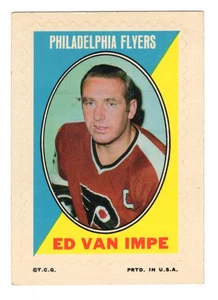 1970-71 Topps Ed Van Impe Sticker Stamp Insert Philadephia Flyers - Picture 1 of 2