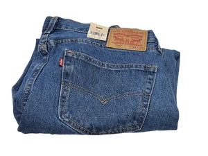 LEVIS 505 Jeans Homme 34x29 Bleu Coupe Régulière Jambe Droite 100% Coton Zip Fly - Photo 1/12