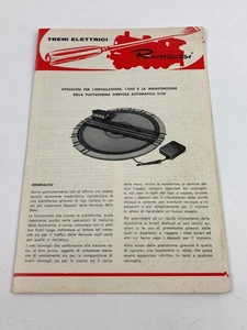 Rivarossi 5104 Anleitung zur Installation Gebrauch Wartung von Auto Plattenspieler - Bild 1 von 6