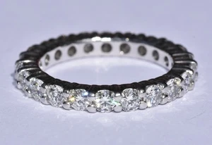 Diamond Platinum Full Eternity Ring 1.95 Carat - Picture 1 of 17