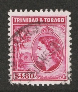 1953 Trinidad & Tobago Sc# 83a pf.12 - $4.80, QEII & Palm Trees. Used Cv$29.50 - Picture 1 of 1