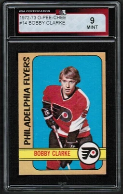 1972 73 OPC O-Pee-Chee #14 Bobby Clarke KSA 9 Mint HOF - Image 1 of 4