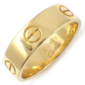 Anillo Cartier Love modelo clásico MM B4084660 marca de boda vis 750YG #60 US9 - Imagen 1 de 5
