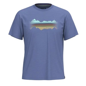 SMARTWOOL Men's Mountain Horizon Short Sleeve Graphic Tee - M - Nightfall Blue - Picture 1 of 1