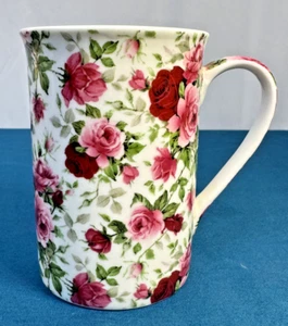 Heron Cross Pottery Pink and Red Roses Porcelain Mug 4" #1 - Picture 1 of 7