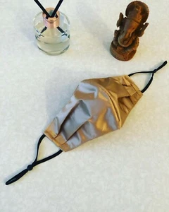 Satin Pleated Face Mask - Fashionable Breathable and Comfortable Washable  - Picture 1 of 5