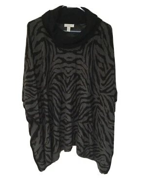 Charter Club Knit  Turtleneck Batwing Sleeve Pullover Poncho - Image 1 of 4
