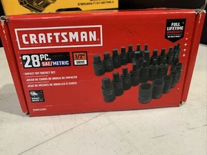 CRAFTSMAN 28PC SAE/METRIC 1/2" Drive IMPACT BIT SOCKET SET CMMT42031 - Picture 1 of 5