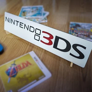 Large Engraved Nintendo 3DS Logo Video Game Wall Art Collectable Sign - Picture 1 of 4