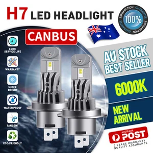 MODIGT 6000K LED Headlight Bulbs Globes H7 For Ford Territory Turbo SUV 2006-2 - Picture 1 of 12