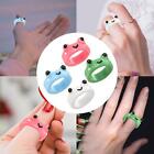 4Pcs Frog Rings Set Stacking Jewelry Gift Smile Face Finger Women Teen Kids