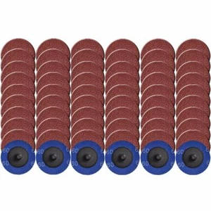 100PCS 2" 60 Grit Roll Lock Quick Change Sanding Grinding Discs for Die Grinder - Picture 1 of 6