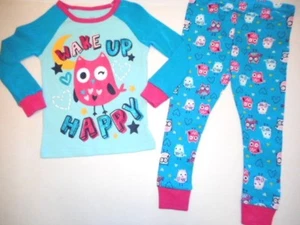 Pajamas Sleepwear Toddler Girls clothes Wake Up Happy Pj's Mint 2 pcs 2T - Picture 1 of 4