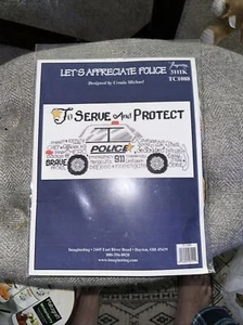 Kit punto croce immaginario contato 12"X6" - Apprezziamo la polizia (numero 14) - Foto 1 di 3