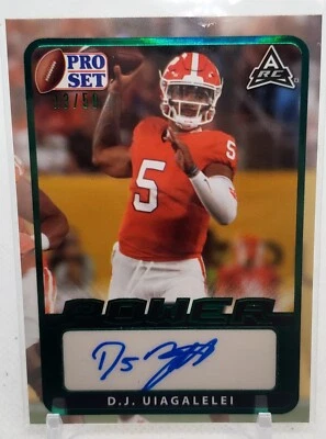 D.J. Uiagalelei 2021 Leaf Pro Set Power Emerald  AUTO #13/50  #BA-DJU - Image 1 of 3