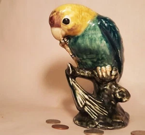 EXTINCT vtg carolina parakeet figurine stangl pottery art statue tropical bird - Picture 1 of 10