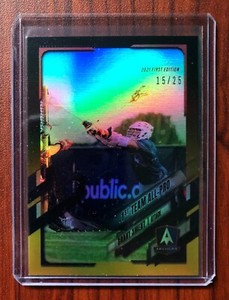 Grant Ament 2021 Topps 1st Edition Premier Lacrosse League Black Gold Holo /25