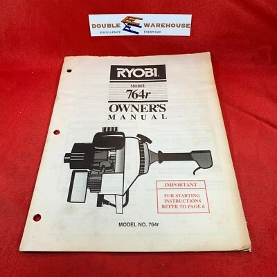 Ryobi Operator's Manual 764R Electric Trimmer 180257 Rev A 1991 6513 - Image 1 of 4