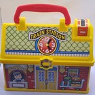 Fisher Price train station storage case by Mattel.  2008. Euc