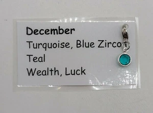 Made with Swarovski Crystal Birthstone Channel Charm; December; Blue Zircon - Picture 1 of 3