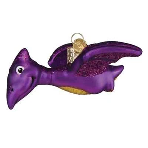 Old World Christmas A-ROARABLE PTERODACTYL (12711) Glass Ornament w/OWC Box - Picture 1 of 4