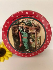 Vintage The Old Farmers Almanac Weihnachtsbehälter Metall Blechknopf 200th Anniversary - Bild 1 von 12