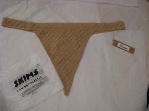 Damen Neu Etikett SKIMS LOGO Skimpy Mesh Ton Beige Tangas GR M - Bild 1 von 5