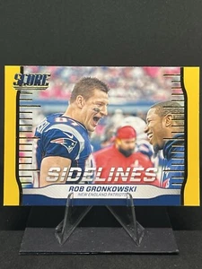 ROB GRONKOWSKI 2016 Panini Score Sidelines Lámina de Oro #12 New England Patriots - Imagen 1 de 3