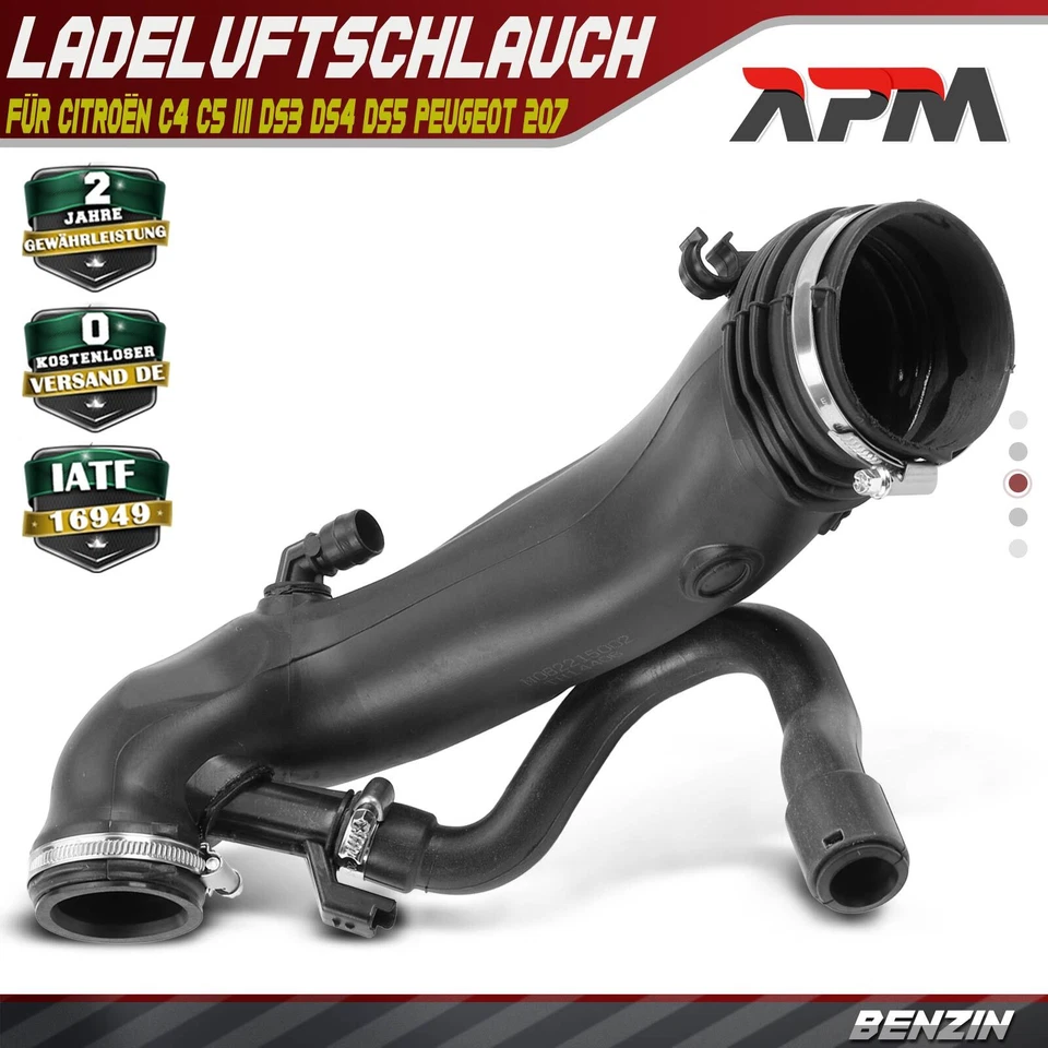 Turbo Ladeluftschlauch für Citroën C4 C5 III DS3 DS4 DS5 Peugeot 207 308 508 1.6 - Bild 1 von 4