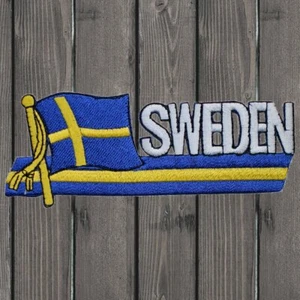 Sweden Embroidered Flag Patch — Iron On - Picture 1 of 1