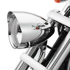 Chrome Tri Bullet Headlight For Harley Dyna Softail Sportster Chopper Bobber 12V