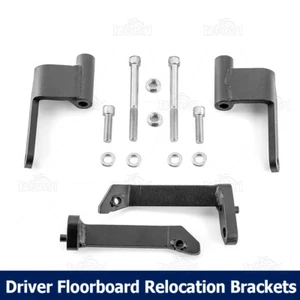 Outward 1" & Forward 2" Driver Floorboard Relocation Brackets For Harley Touring - Picture 1 of 6