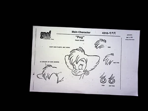 Disney's GOOF TROOP 1991 Production Studio COPY Model Sheet Guide Page - Picture 1 of 2