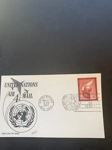 Stamps: United Nations First Day Cover 154, Scott NY, C 5, 1957 - Picture 1 of 1