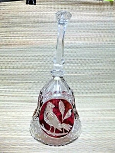Vintage Bell, Crystal Cut Glass 8 1/4" Tall - Picture 1 of 3