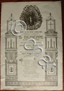Manifesto devozionale confraternita Brossasco - San Giuseppe - preghiera 1940 - Picture 1 of 1