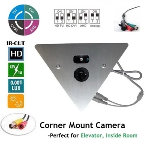 Wide Angle Night Vision IR Elevator/Corner Mount Camera -Perfect for Elevator - Picture 1 of 3
