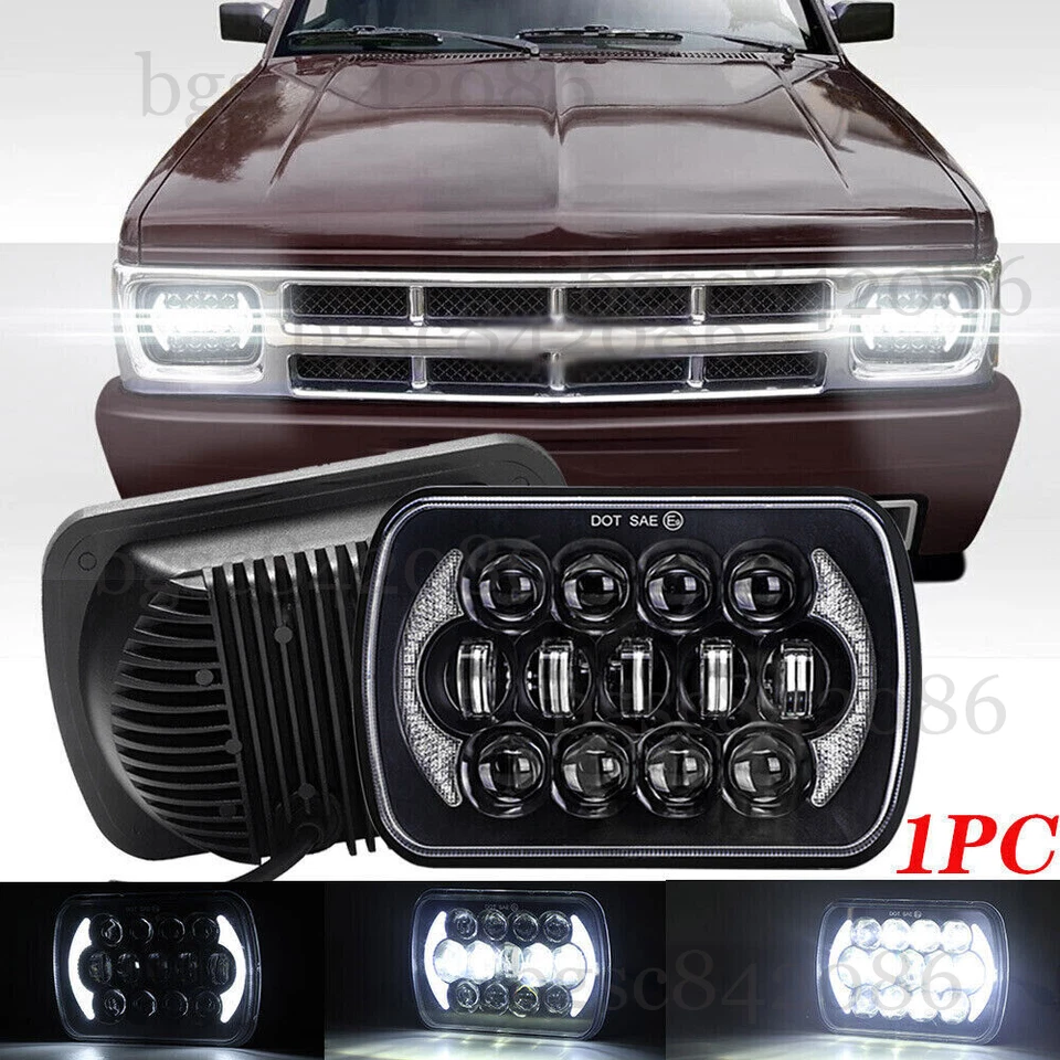 Faro LED 7x6" 5x7 cuadrado con DRL alto/bajo para Chevrolet S10 Blazer 1983-1994 Foto 1 de 4