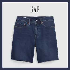 Neu mit Etikett - GAP Herren 8" dunkel gewaschene Denim-Shorts in GapFlex mit Waschbecken 33-34 - 59 $ - Bild 1 von 6
