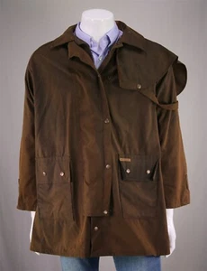 Morrisons Australia Brown Waxed Oilskin Duster Field Jacket Caped Riding~ Small - Picture 1 of 9